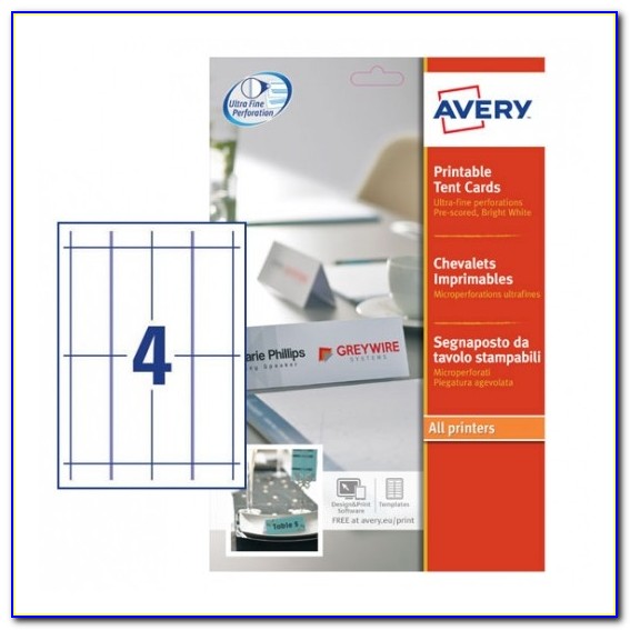 Avery 5305 Laser And Inkjet Tent Card Template