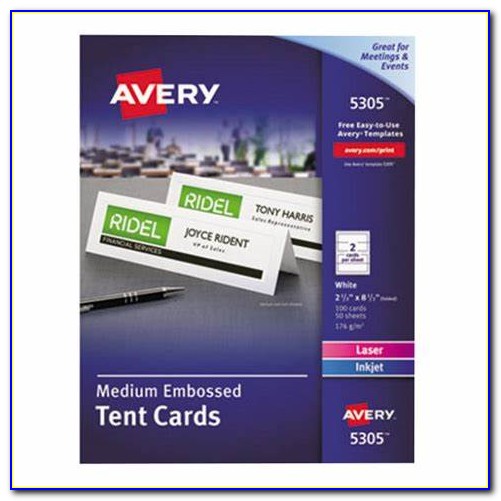Avery Laser Tent Card 5305 Template
