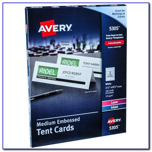 Avery Tent Card Template Small