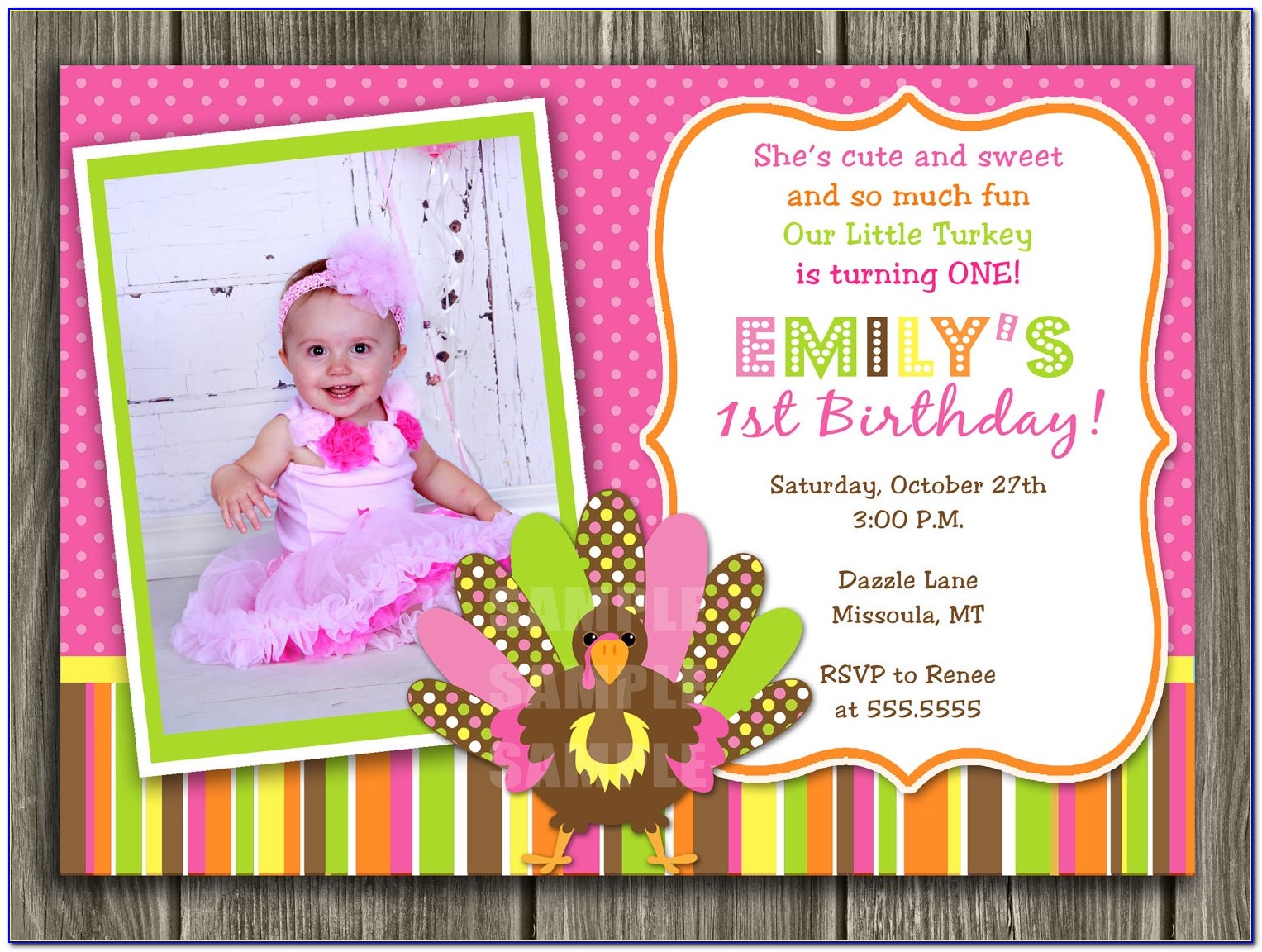 Baby Birthday Invitation Card Editing