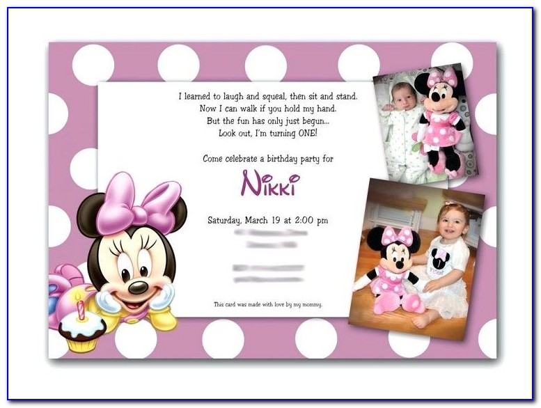 Baby Birthday Invitation Card Sample