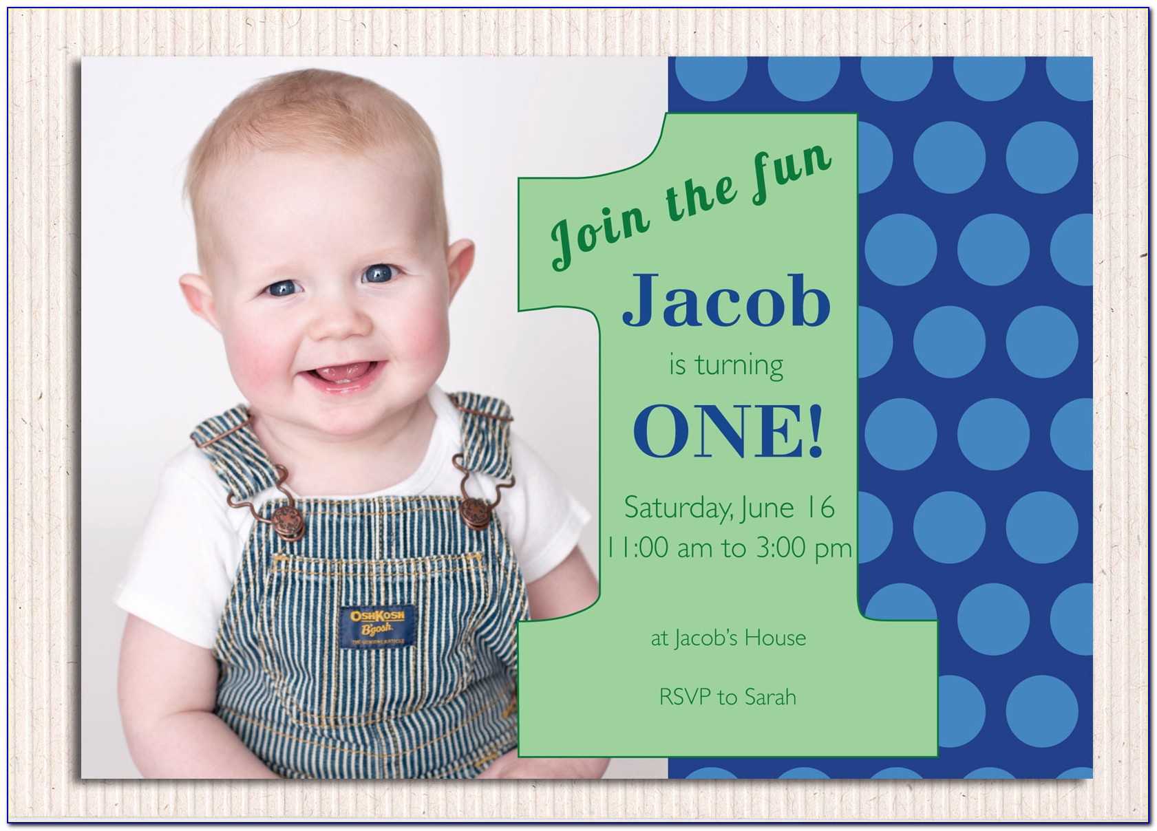 Baby Boy First Birthday Invitation Card Online Free