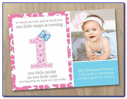 Baby Girl Birthday Invitation Card Online Free