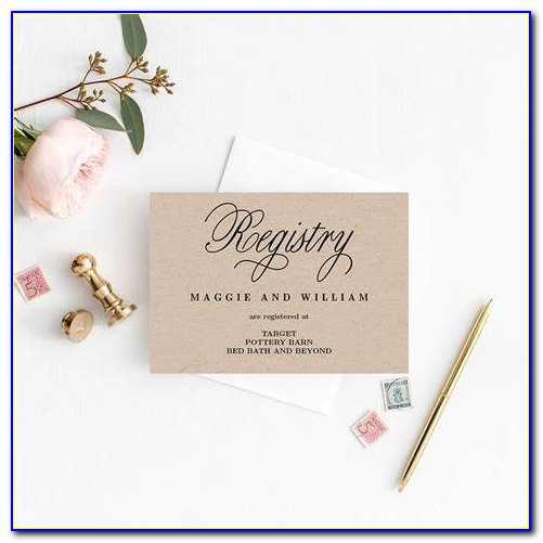 Baby Registry Card Template Free