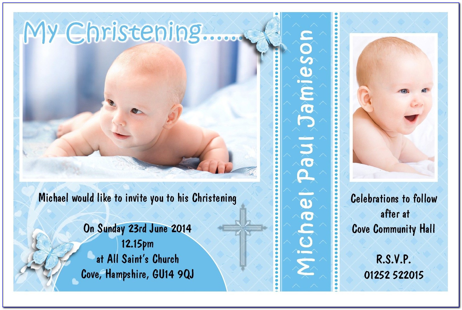 Baptism Card Template For Word