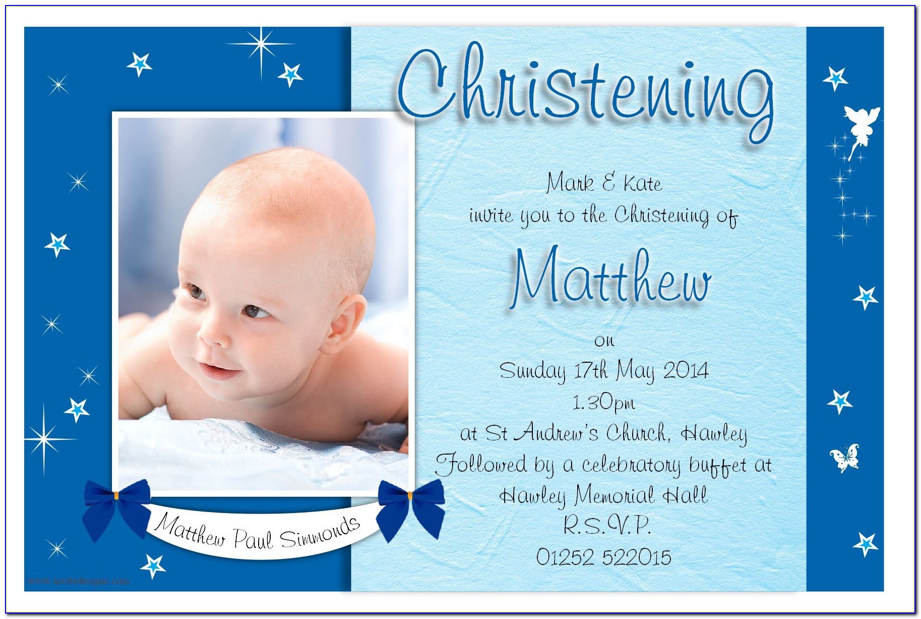 Baptism Card Template Free