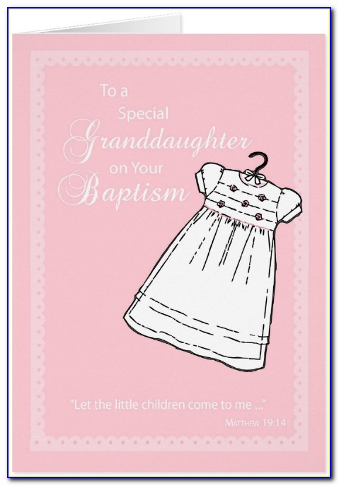 Baptism Gift Card Template
