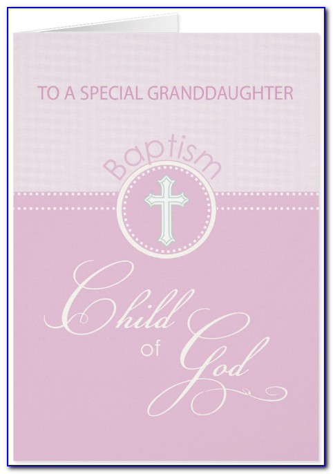Baptism Greeting Card Template