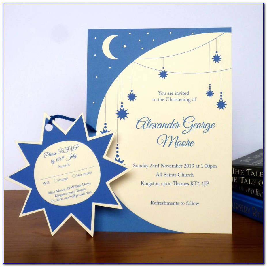 Baptism Invitations With Rsvp Cards