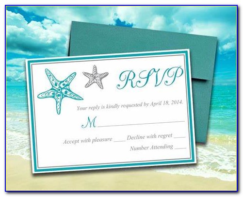 Beach Wedding Invitations And Rsvp Cards