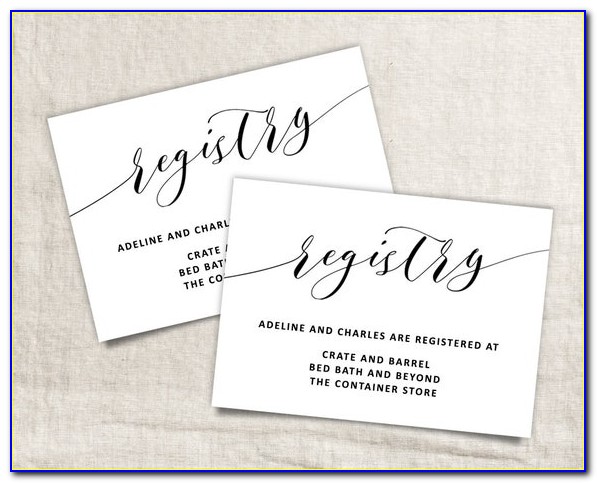 Bed Bath And Beyond Wedding Registry Cards