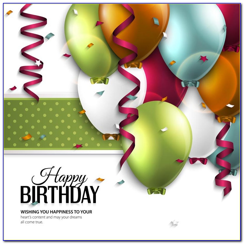 Birthday Card Vector Free Download