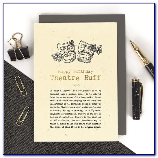 Birthday Cards For Theatre Lovers