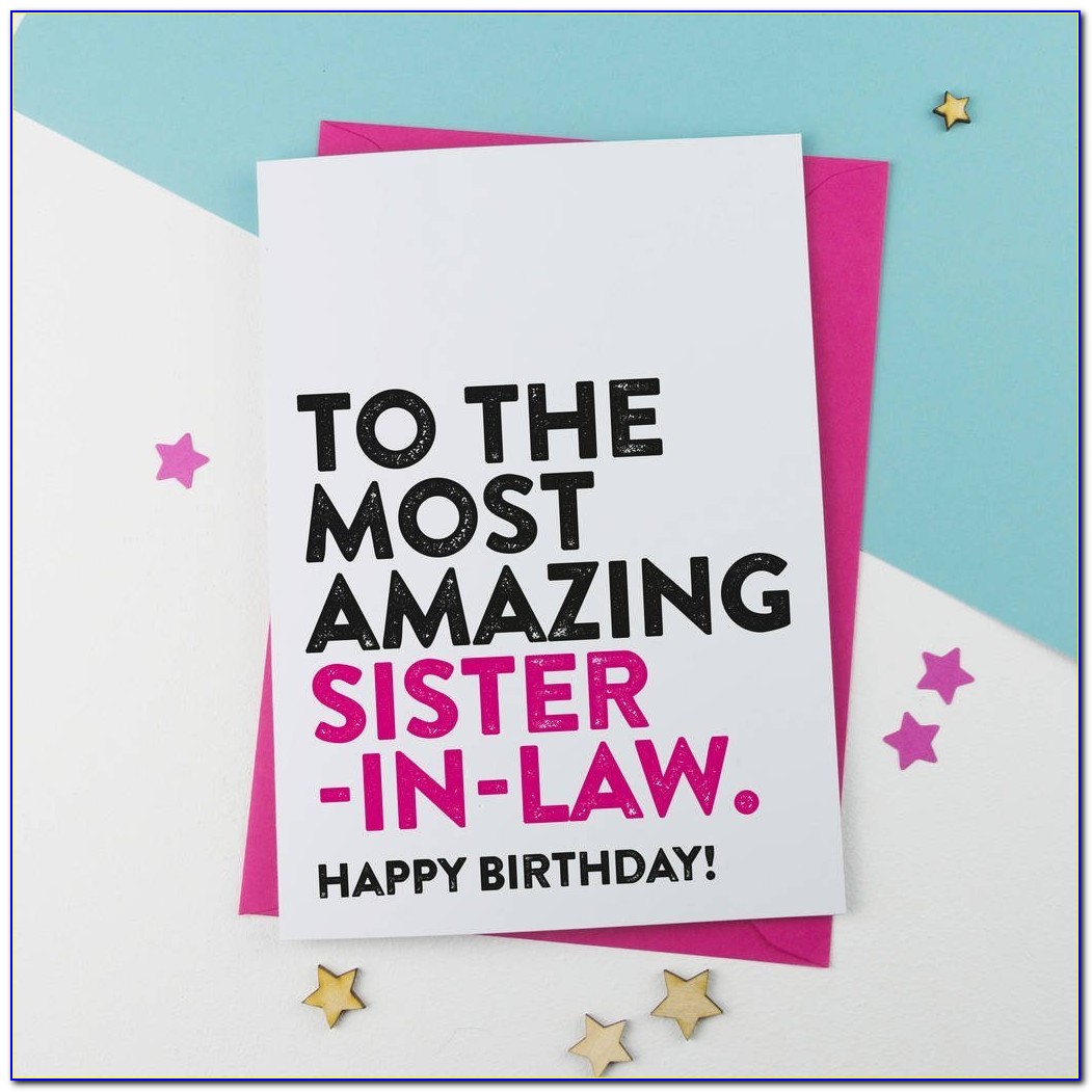 Birthday Greeting Card For Sister In Law