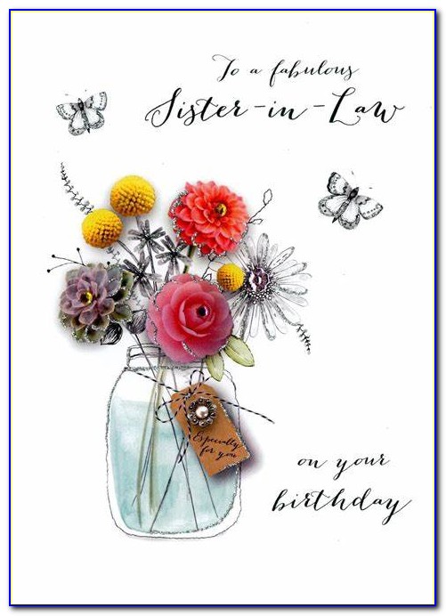 Birthday Greeting Cards For Sister In Law
