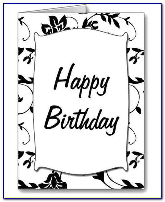 Black And White Printable Birthday Cards Free