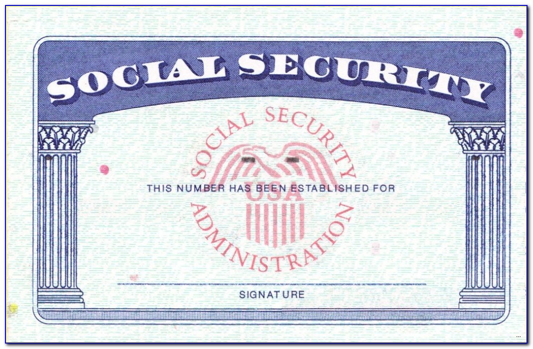 Blank Fillable Social Security Card Template