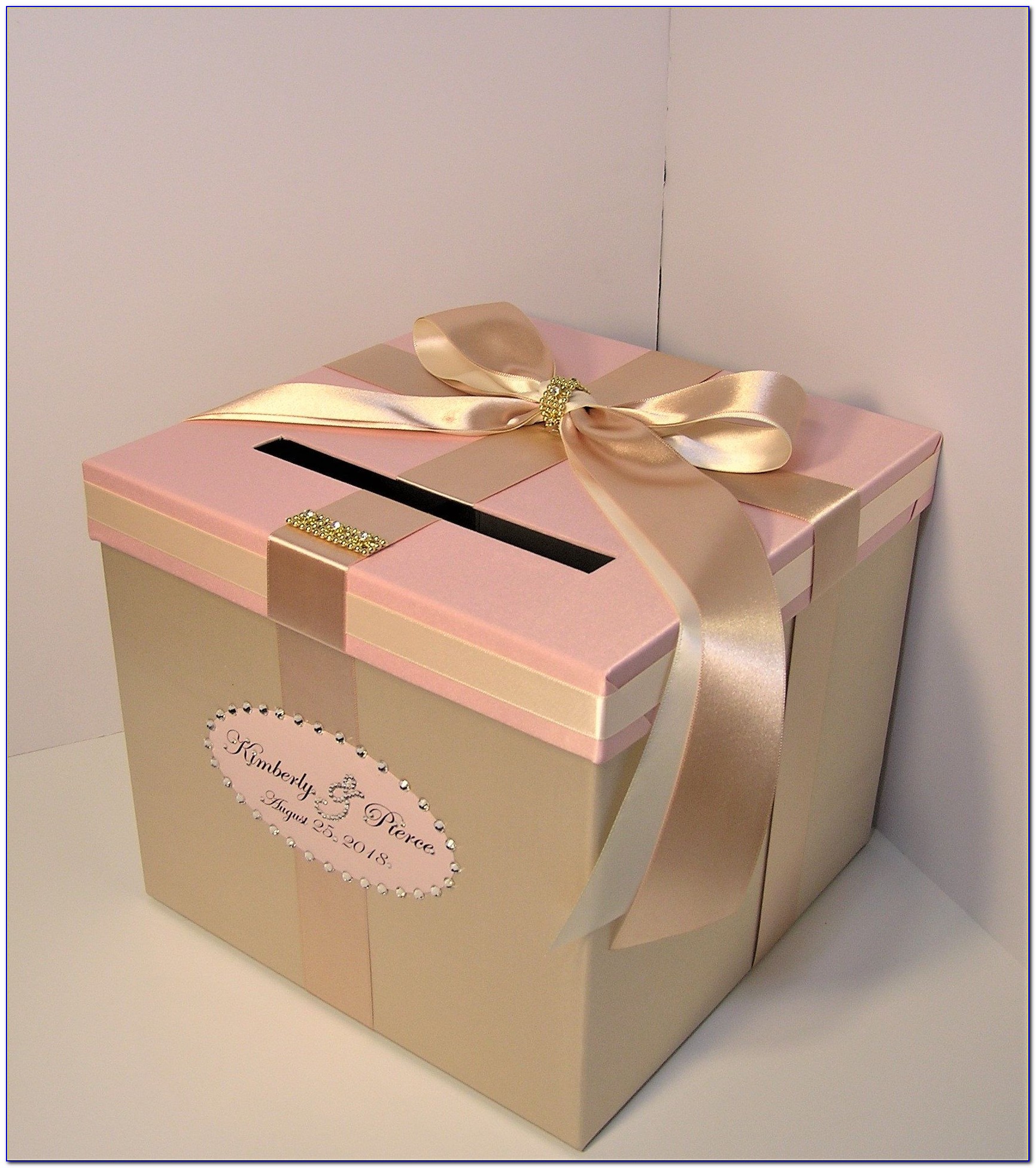 Blush Pink Wedding Card Box
