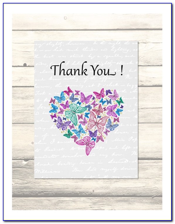 Butterfly Wedding Thank You Cards