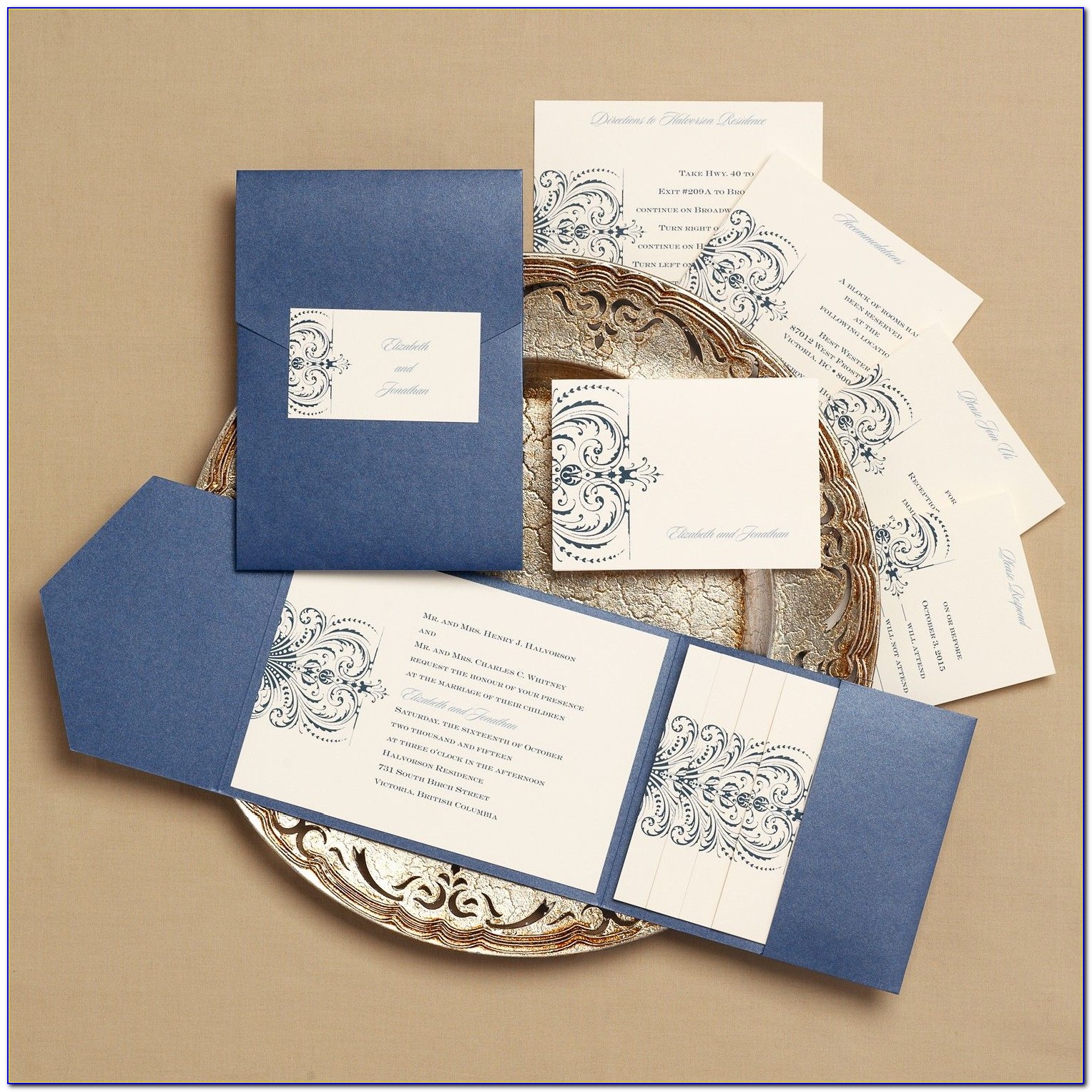 Cards And Pockets Acrylic Invitations