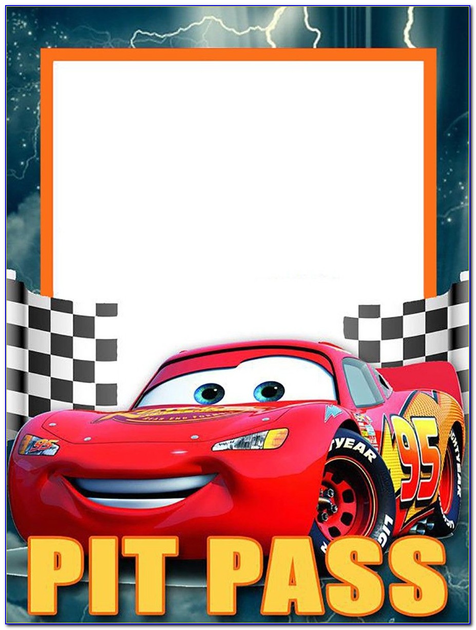 Cars Invitation Card Layout