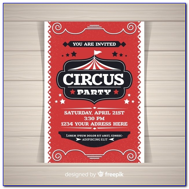 Circus Carnival Invitation Card