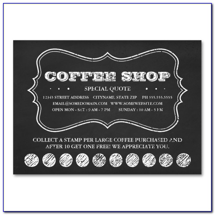 Coffee Punch Card Template Free