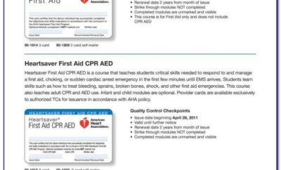 Cpr Certification Card Template