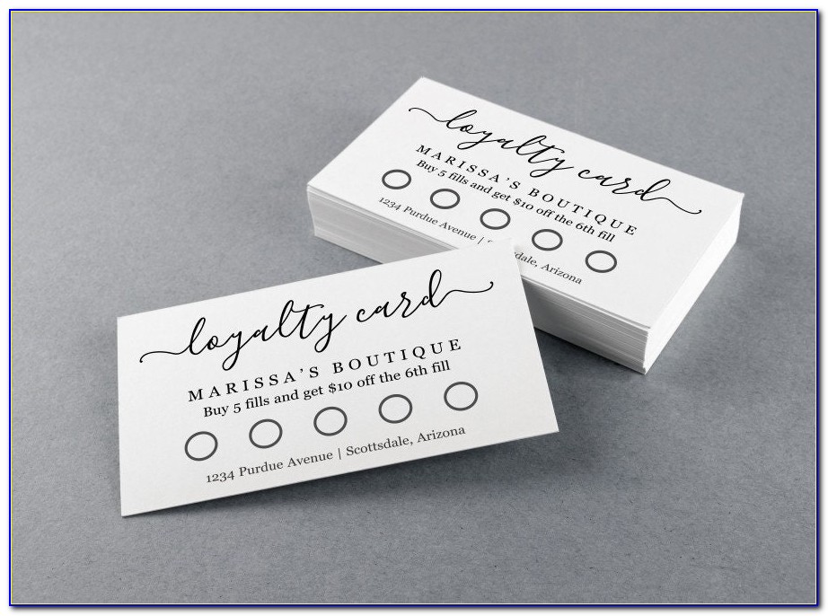 Customer Loyalty Punch Cards Templates