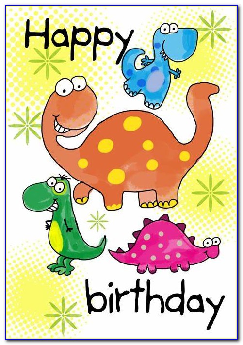 Dinosaur Birthday Card Printable Free