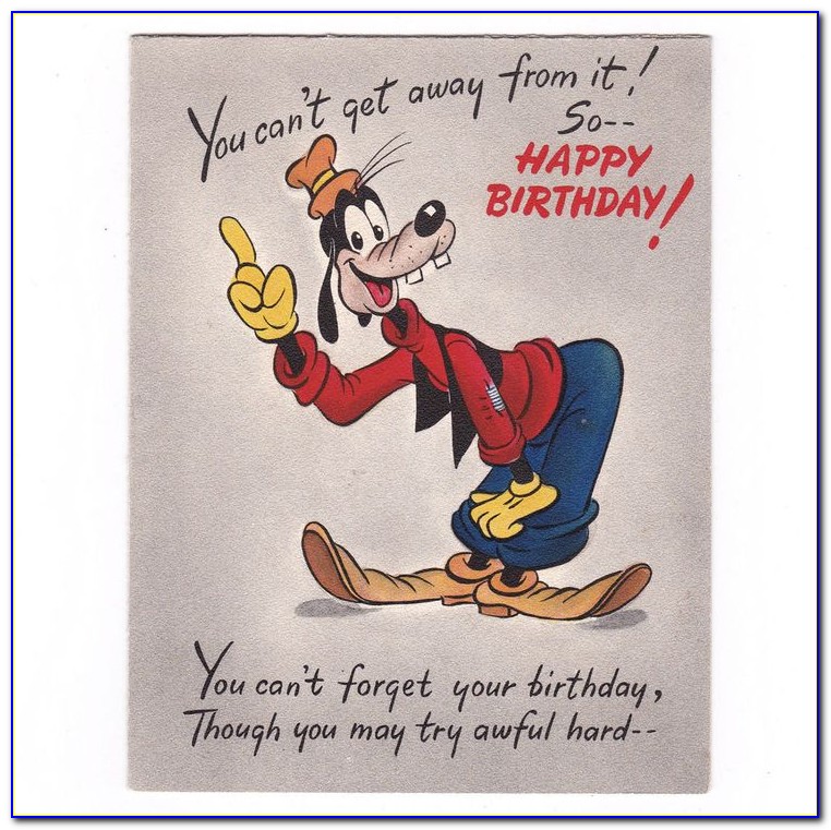 Disney Goofy Birthday Cards