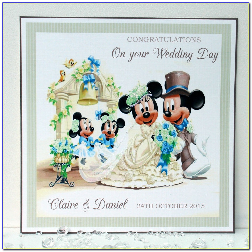 Disney Wedding Congratulations Cards