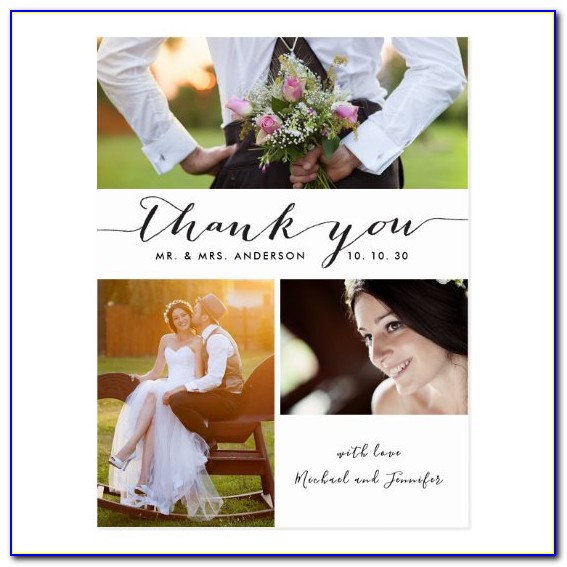 Diy Wedding Thank You Cards With Photo