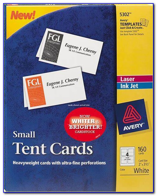 Double Sided Tent Card Template 5305