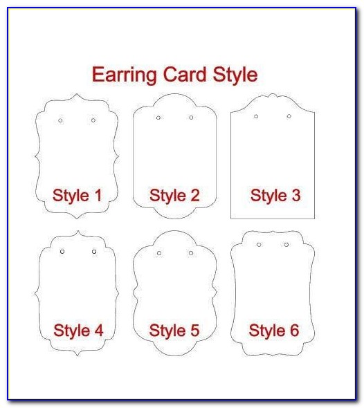 Earring Card Template Svg Free