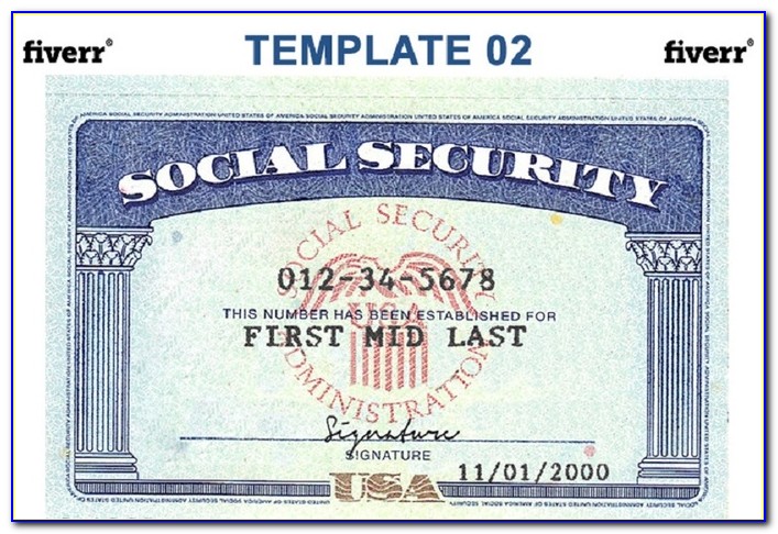 Fake Social Security Card Template Pdf
