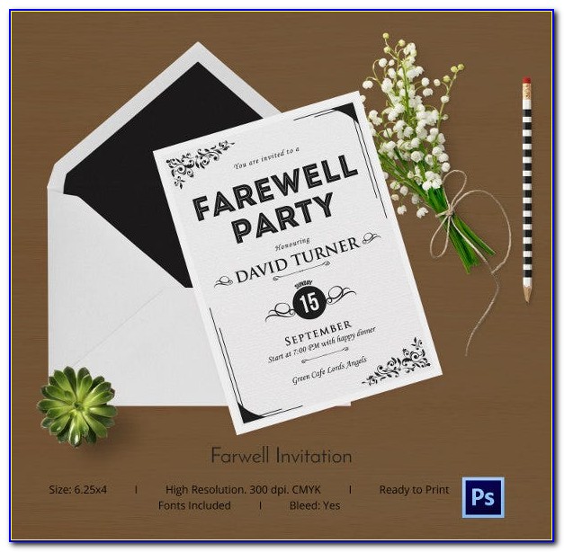 Farewell Card Template Free Download
