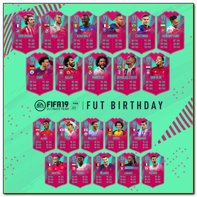 Fifa 19 Birthday Cards Futbin