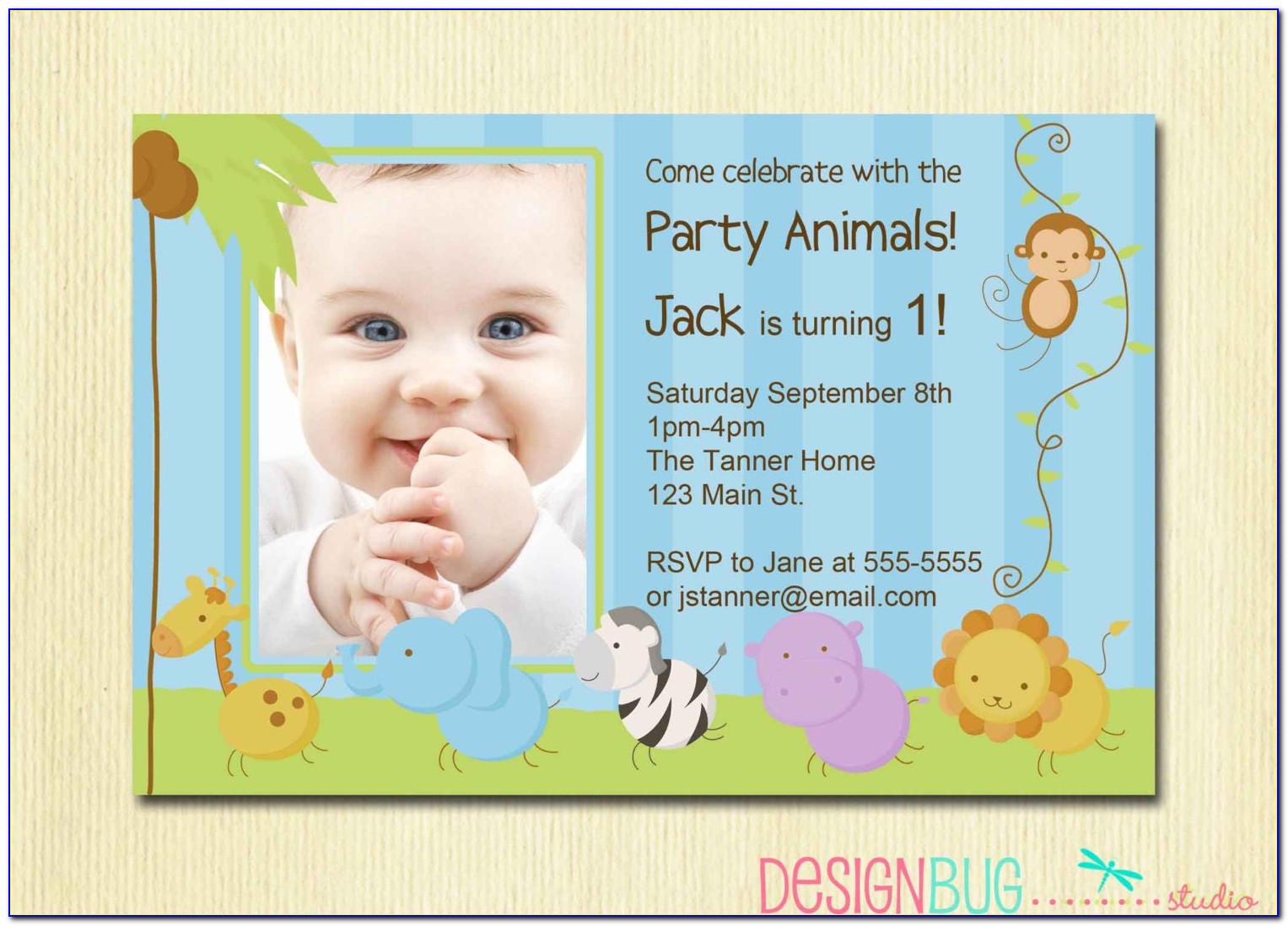 First Birthday Invitation Card For Baby Boy India