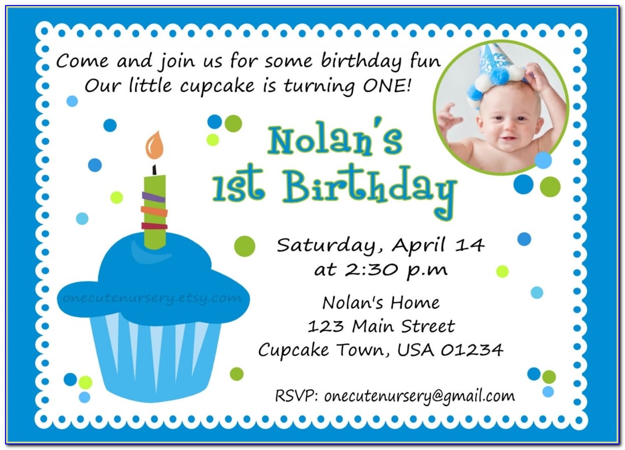 First Birthday Invitation Card For Baby Boy Indian