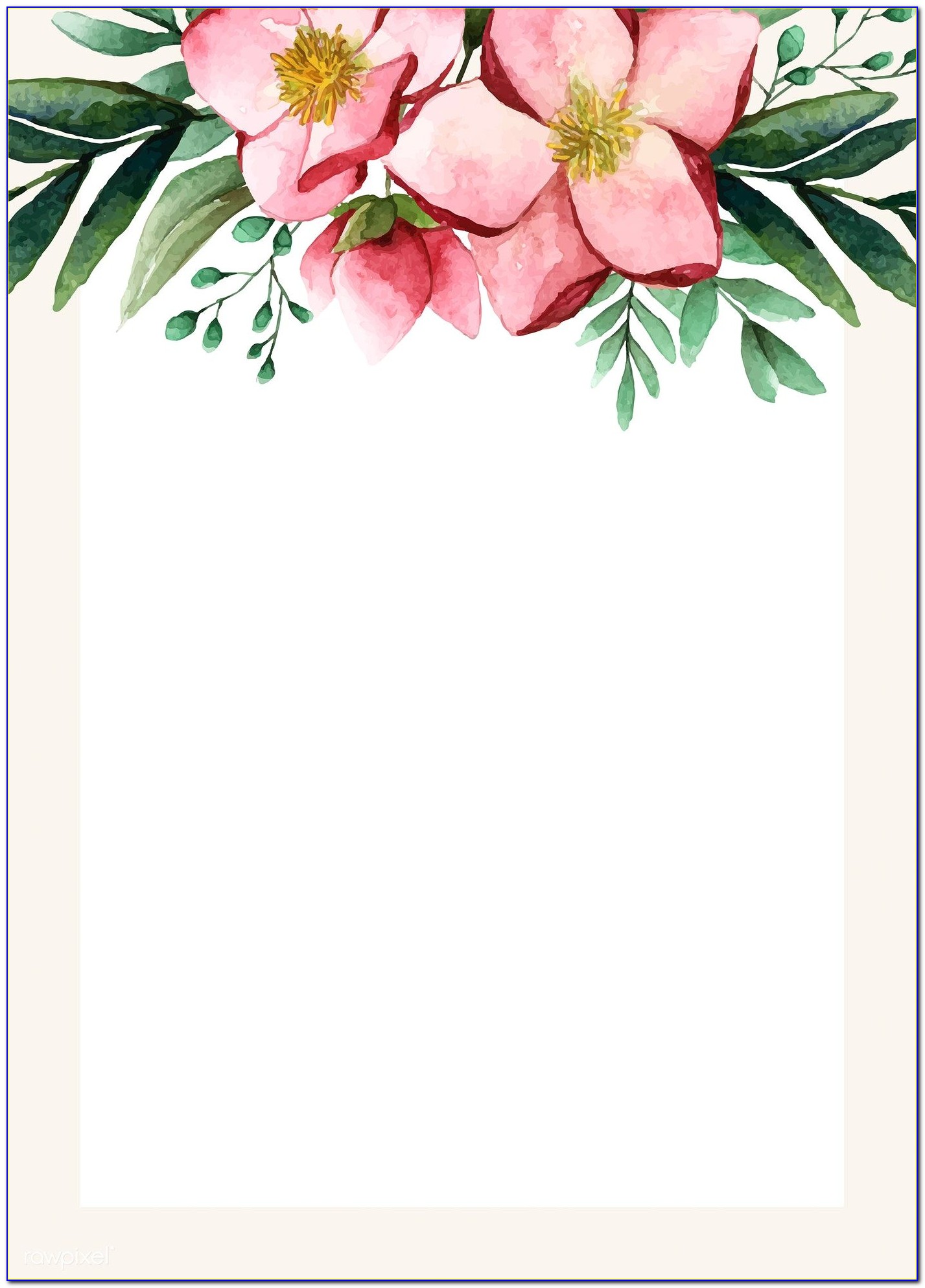 Floral Invitation Card Template Free