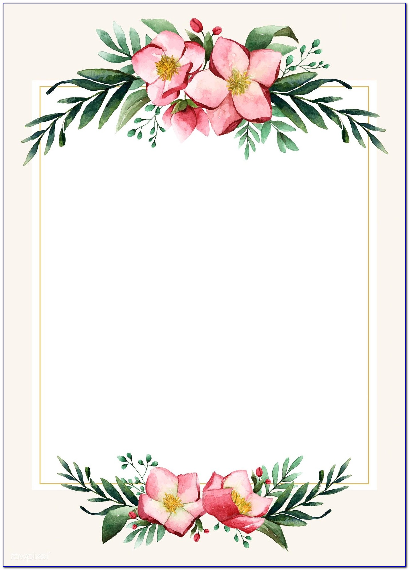Floral Invitation Card Vector
