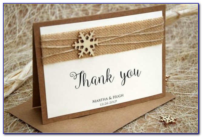 Folded Wedding Thank You Cards With Photo