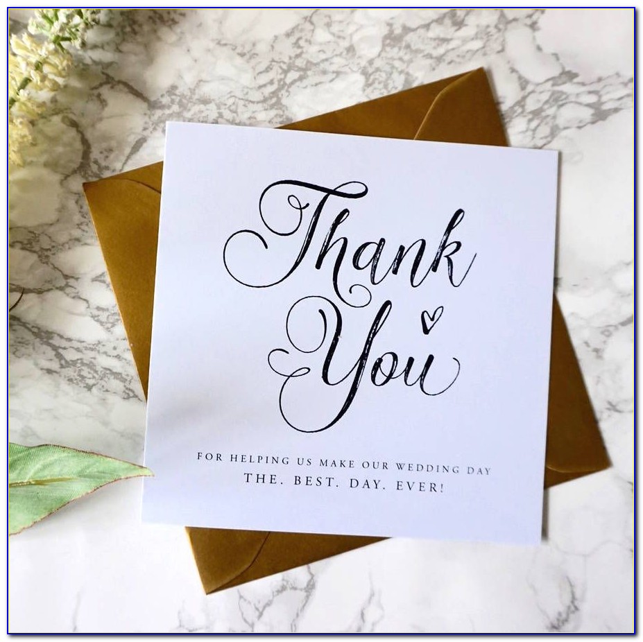 Folded Wedding Thank You Cards With Pictures