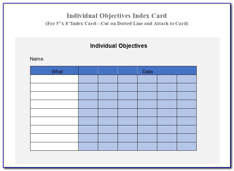 Free 5x8 Index Card Template