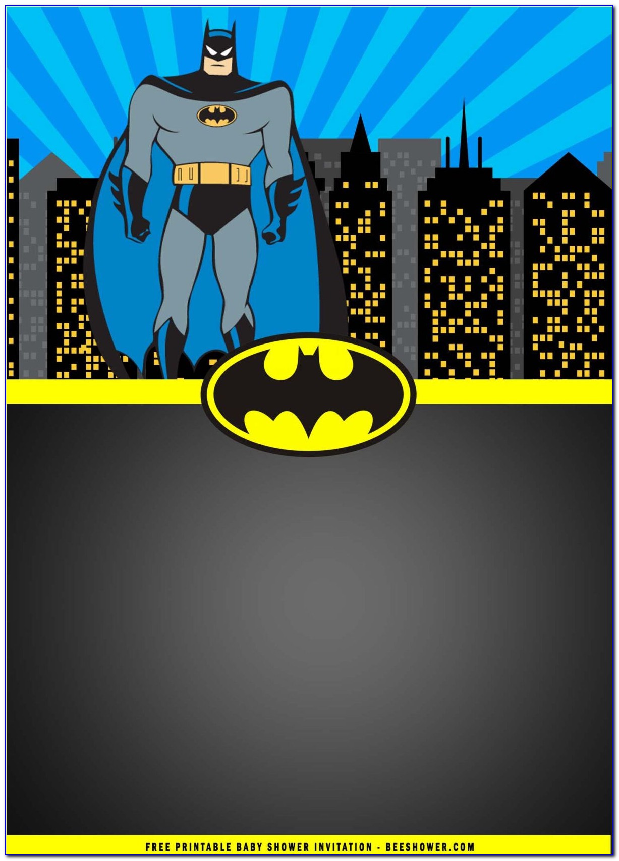 Free Batman Birthday Card Template