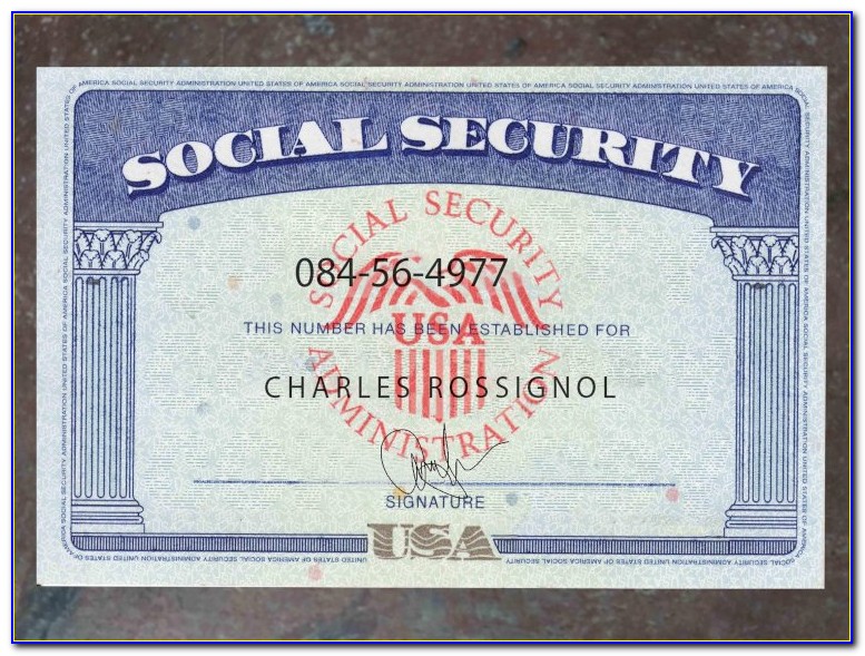 Free Fake Social Security Card Template Download