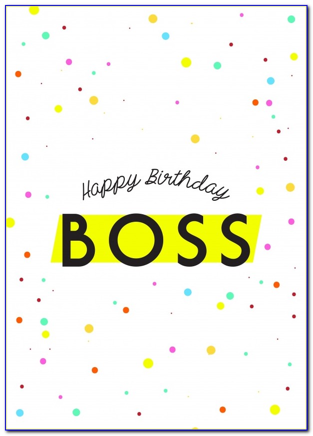 Free Printable Birthday Card For Your Boss