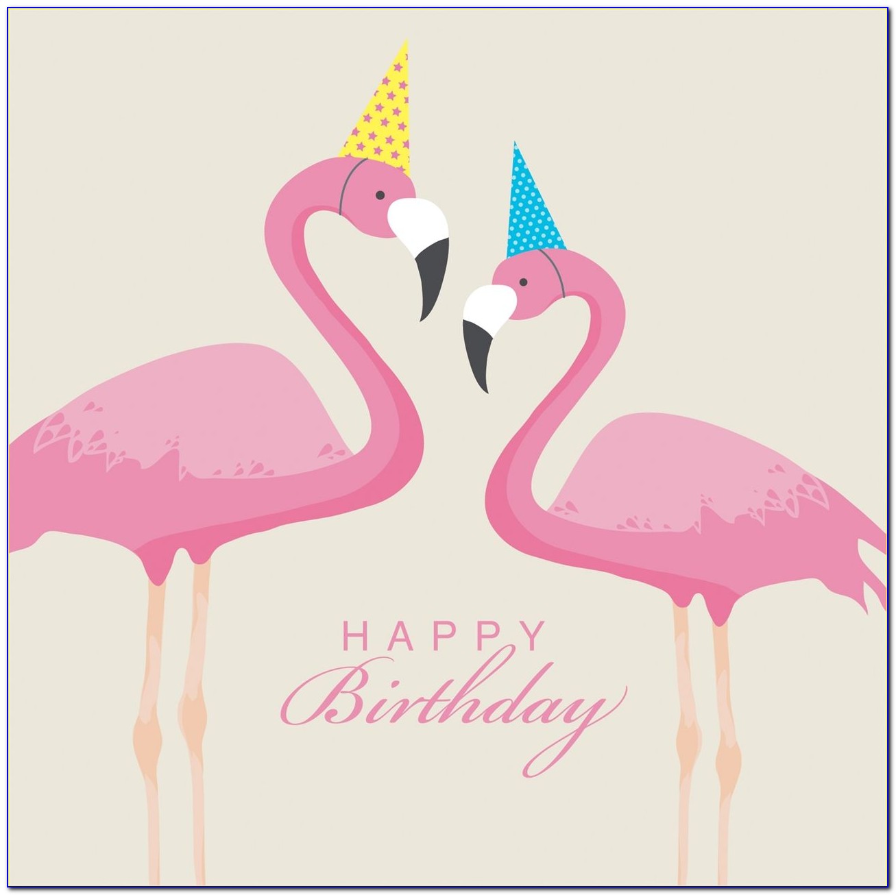 Free Printable Flamingo Birthday Card