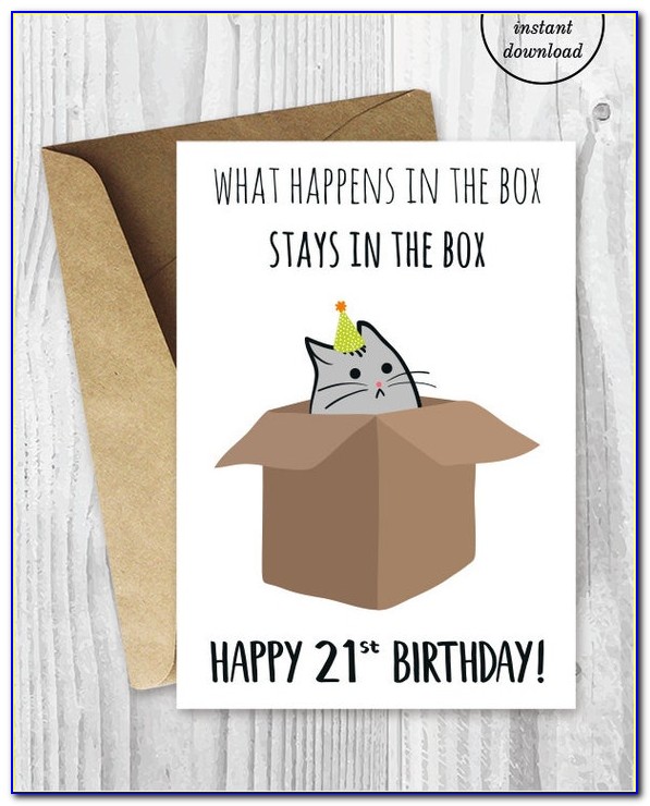 Free Printable Funny 21st Birthday Cards